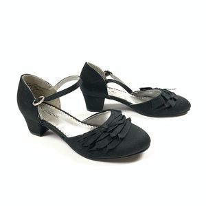 Cherokee Girls Solid Dress Shoes Black Size 1